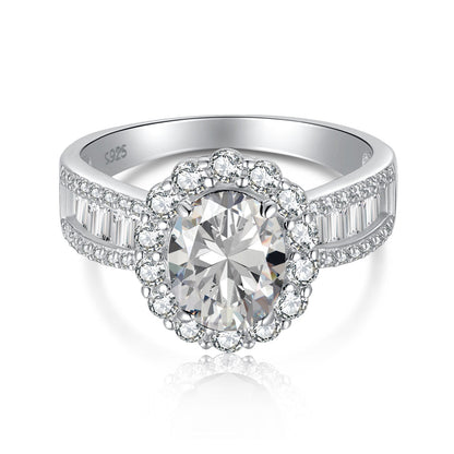 [Love Aura]1.5 Carat Dazzling Charming Oval Cut Banquet Ring