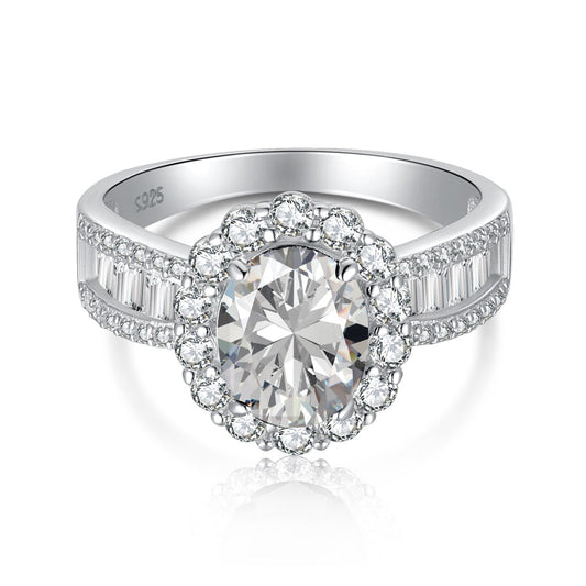 [Love Aura]1.5 Carat Dazzling Charming Oval Cut Banquet Ring