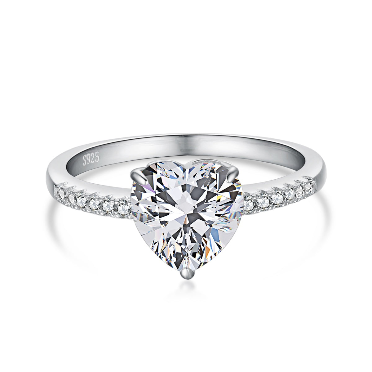 [Love Aura]2.0 Carat Dazzling Lustrous Heart Cut Lover Ring