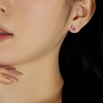 [Love Aura]Four-Leaf Clover Flower Shaped Earrings