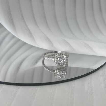 [Love Aura]Dazzling Resplendent Round Cut Wedding Ring