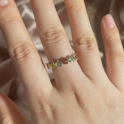 [Love Aura]0.25 Carat Radiant Romance Heart Cut Lover Ring