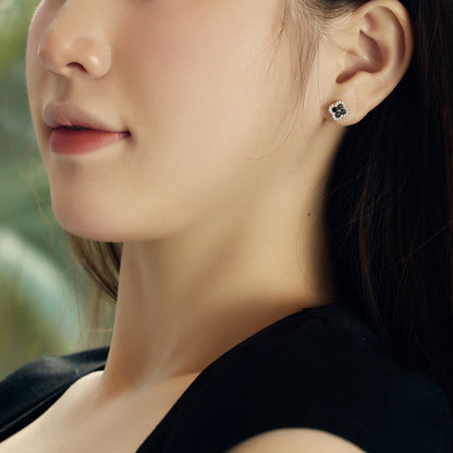 [Love Aura]Four-Leaf Clover Flower Shaped Earrings