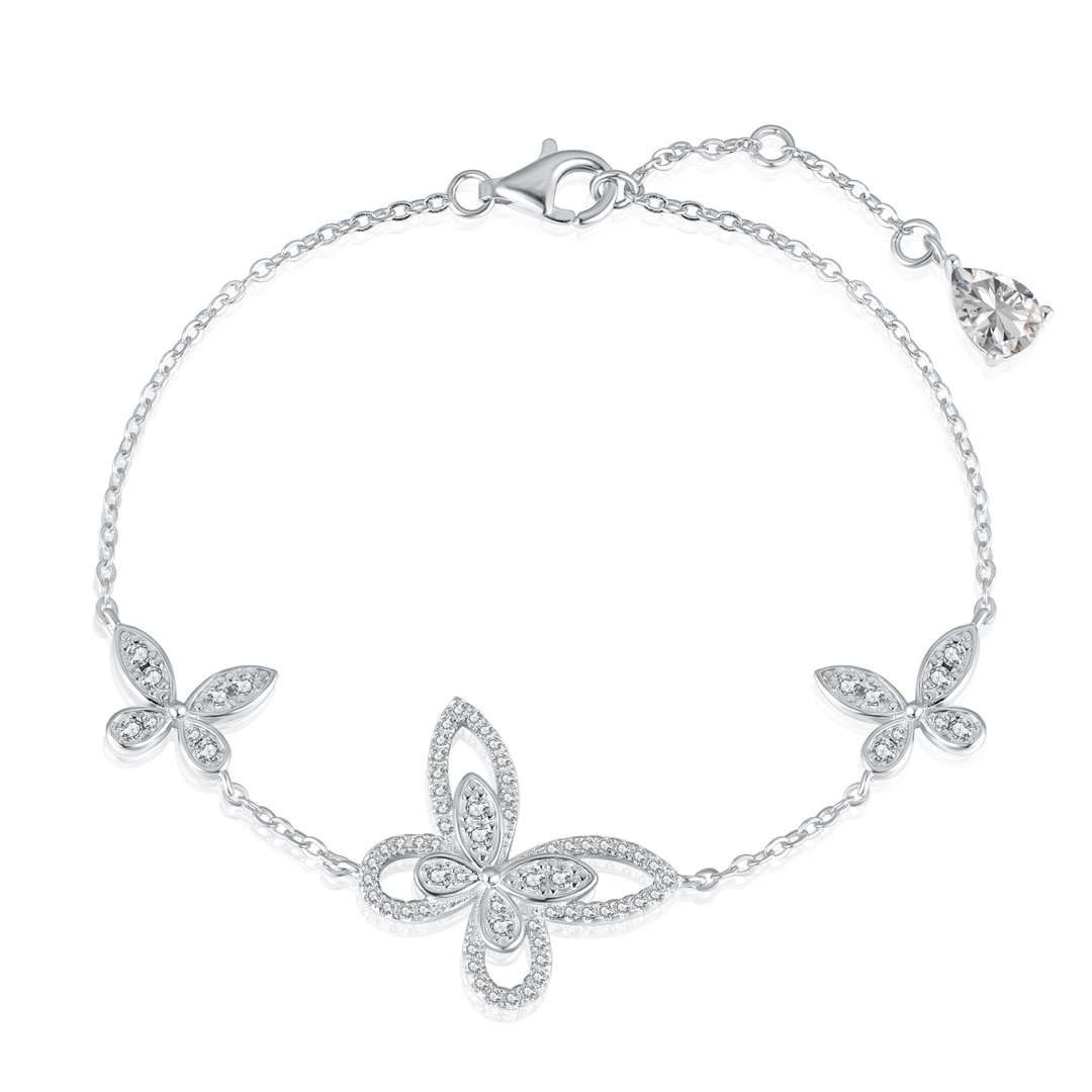 [Love Aura]Delicate Butterfly Pendant Bracelet