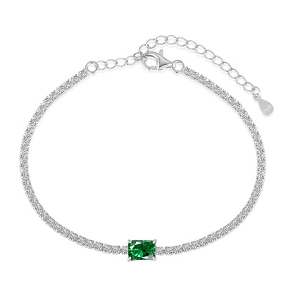 [Love Aura]1.0 Carat Unique Emerald Cut Banquet Bracelet