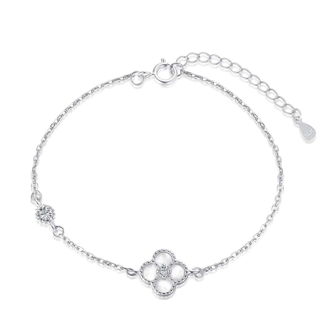 [Love Aura]Delicate Four Leaf Clover Bracelet