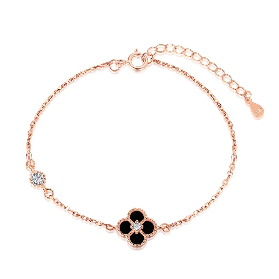 [Love Aura]Delicate Four Leaf Clover Bracelet