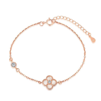 [Love Aura]Delicate Four Leaf Clover Bracelet