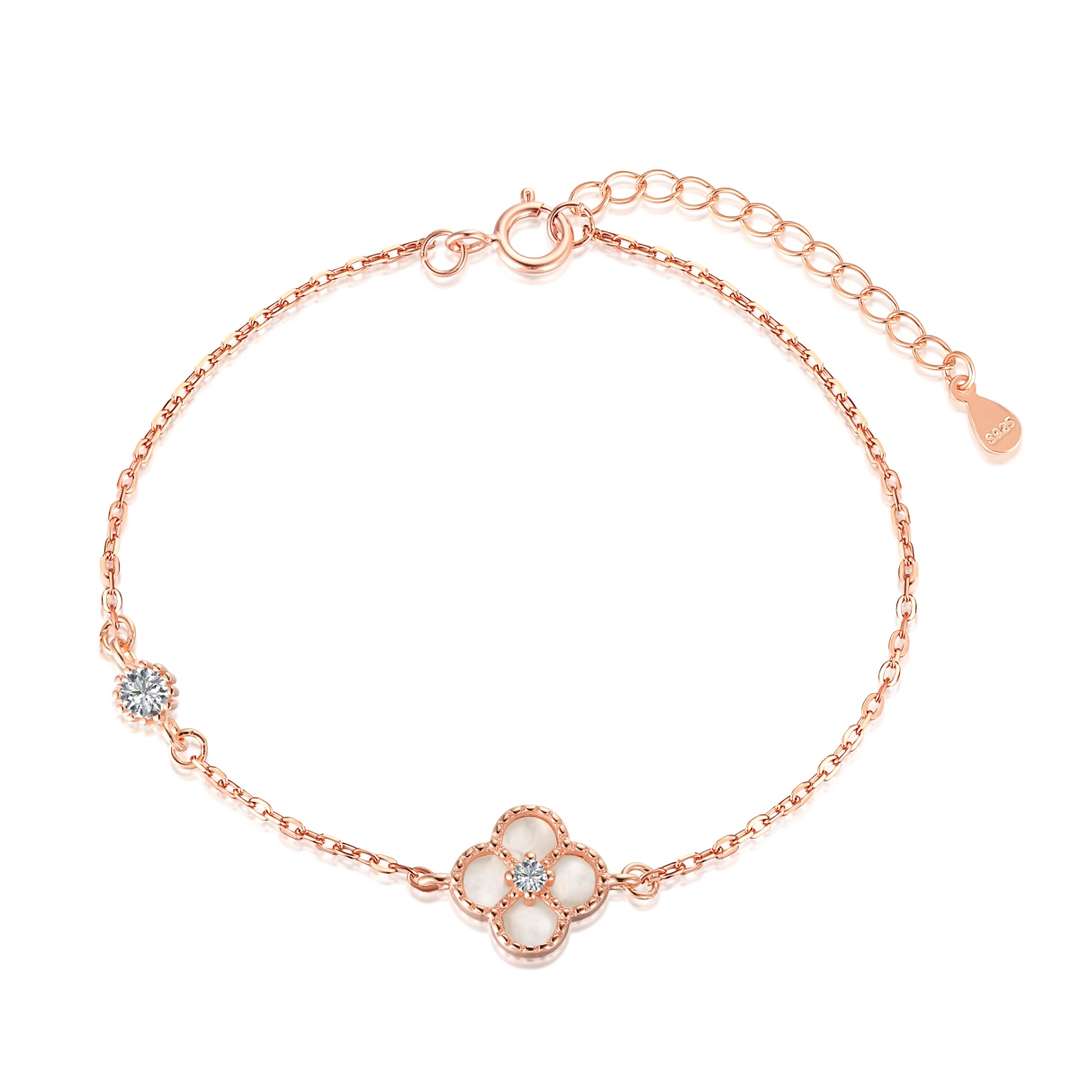 [Love Aura]Delicate Four Leaf Clover Bracelet