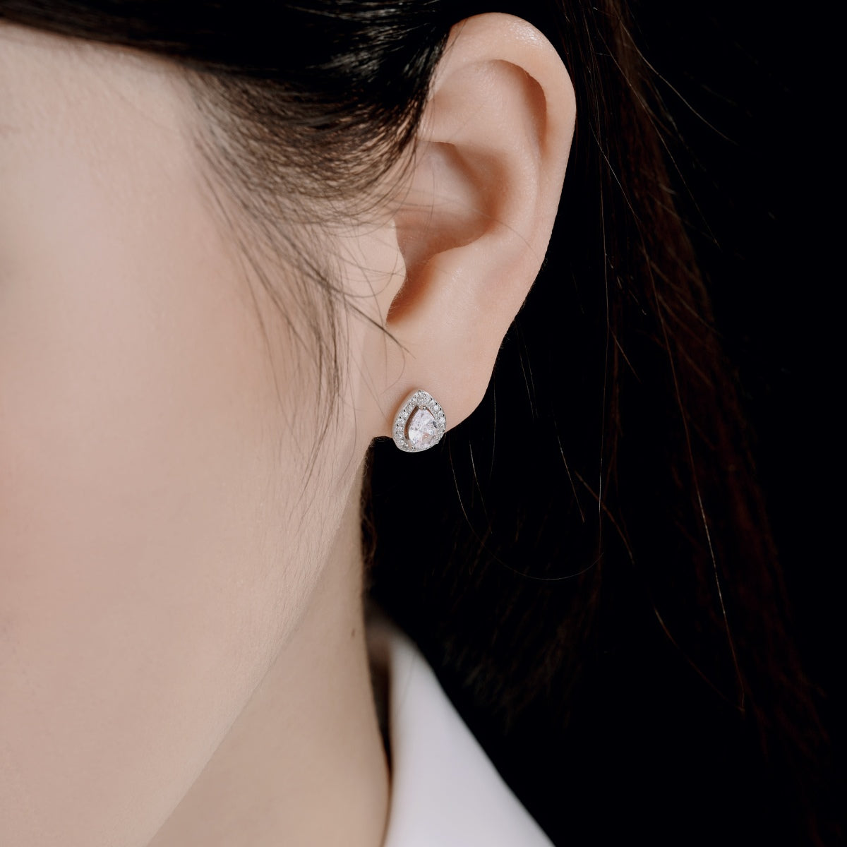 [Love Aura]Luxurious Water Drop Shape Earrings
