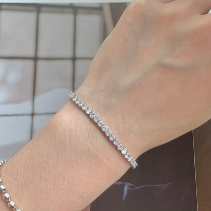 [Love Aura]Sparkling Round Cut Daily Bracelet