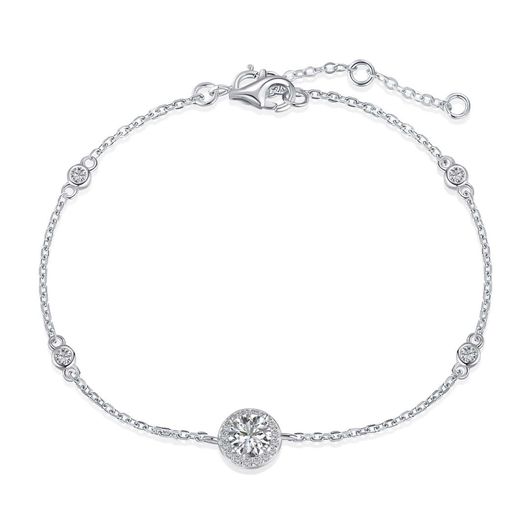 [Love Aura]Dazzling Round Cut Shape Bracelet
