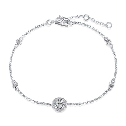 [Love Aura]Dazzling Round Cut Shape Bracelet