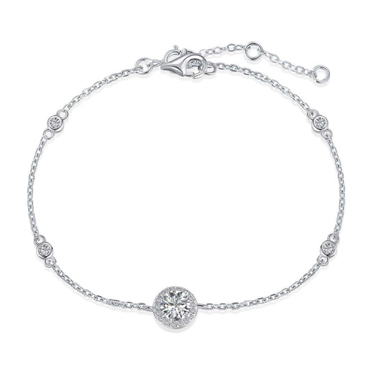 [Love Aura]Dazzling Round Cut Shape Bracelet