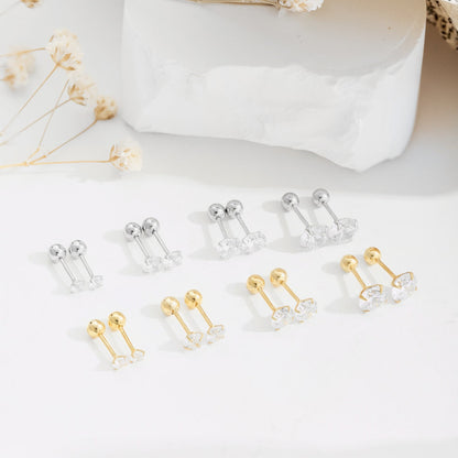 [Love Aura]Unique U-Shaped Ear Bone Earrings