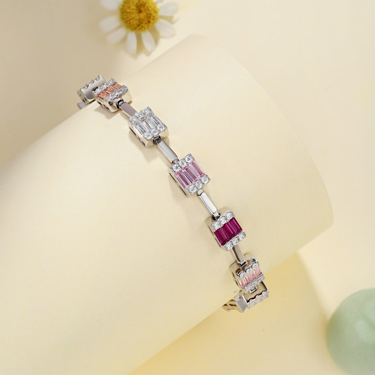 [Love Aura]Dainty Charming Emerald Cut Daily Bracelet