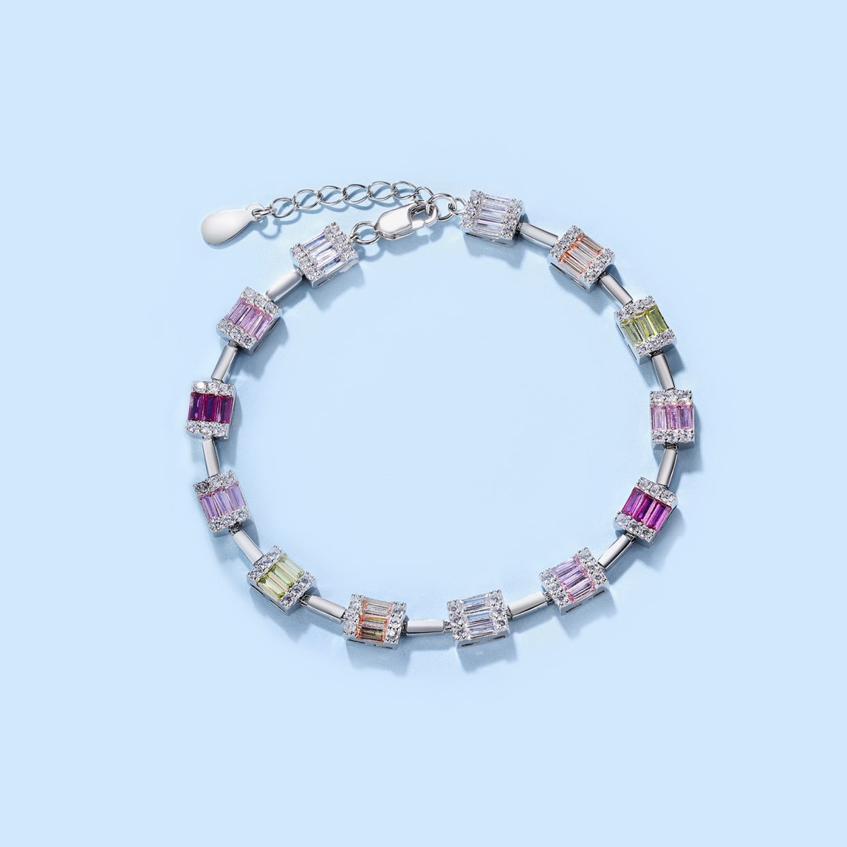 [Love Aura]Dainty Charming Emerald Cut Daily Bracelet