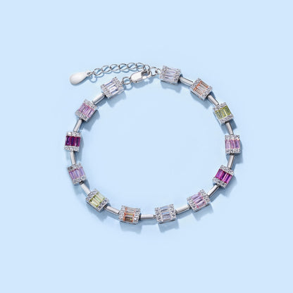 [Love Aura]Dainty Charming Emerald Cut Daily Bracelet