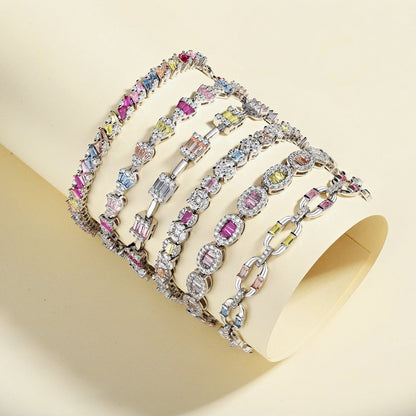 [Love Aura]Dainty Charming Emerald Cut Daily Bracelet