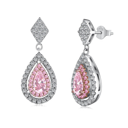 [Love Aura]Ornate Delicate Water Drop Shape Banquet Earrings