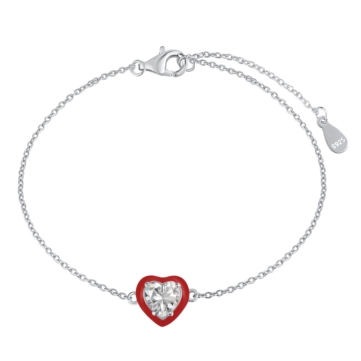 [Love Aura]Sparkling Romantic Heart Shape Lover Bracelet