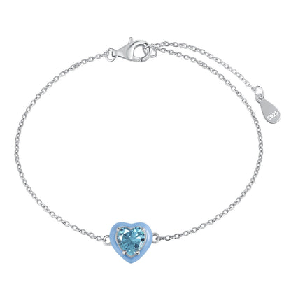 [Love Aura]Sparkling Romantic Heart Shape Lover Bracelet