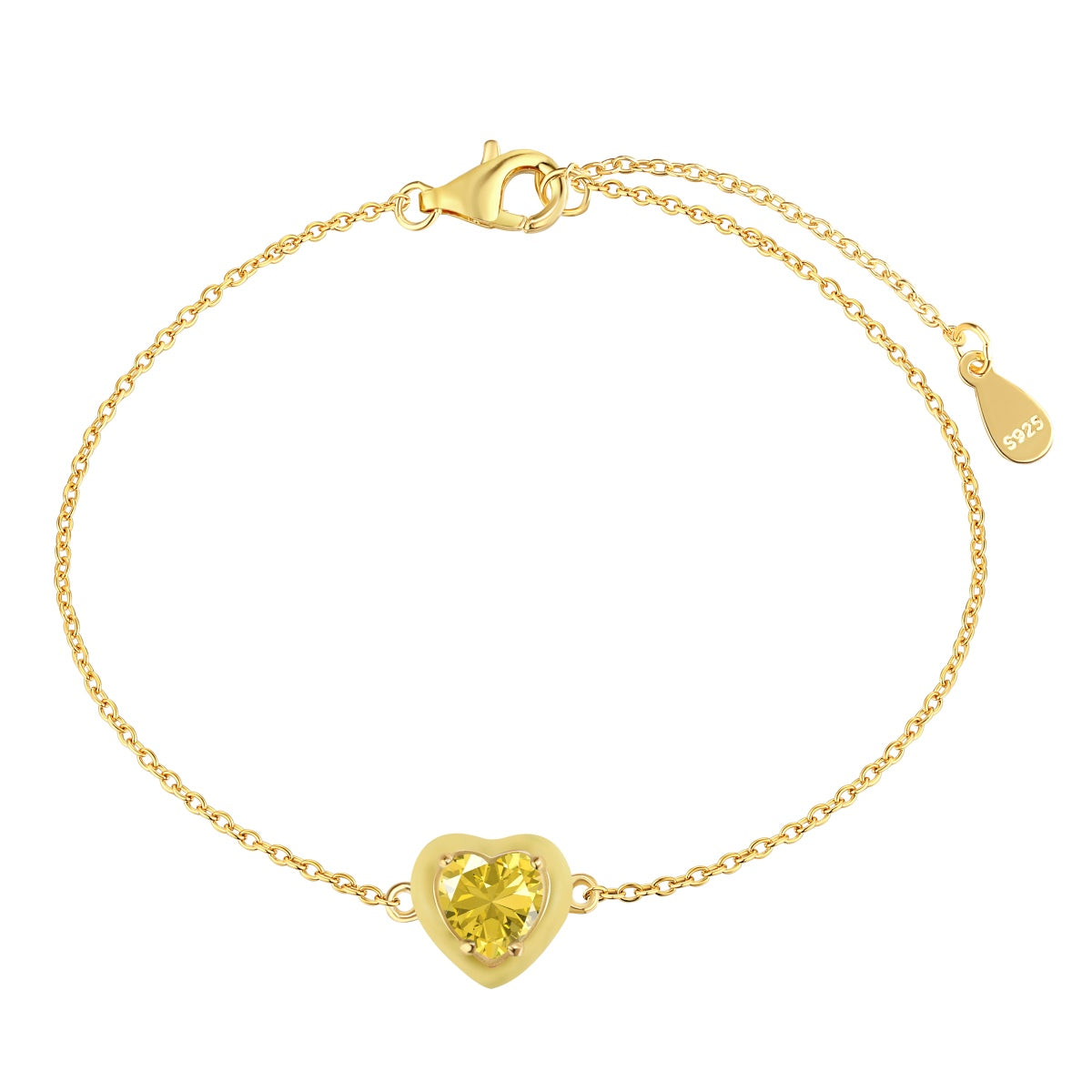 [Love Aura]Sparkling Romantic Heart Shape Lover Bracelet