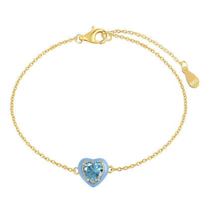 [Love Aura]Sparkling Romantic Heart Shape Lover Bracelet