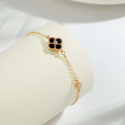 [Love Aura]Delicate Four Leaf Clover Bracelet