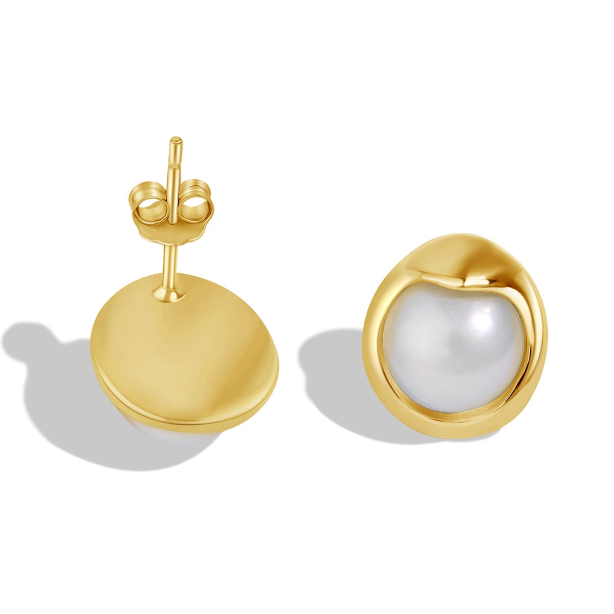 [Love Aura]Dainty Bread Pearl Earrings