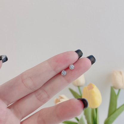 [Love Aura]Sparkling Colorful Round Shape Earrings