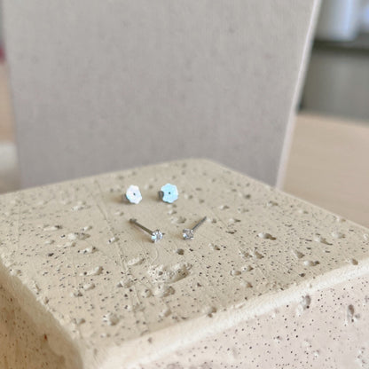 [Love Aura]Delicate Solitaire Earrings
