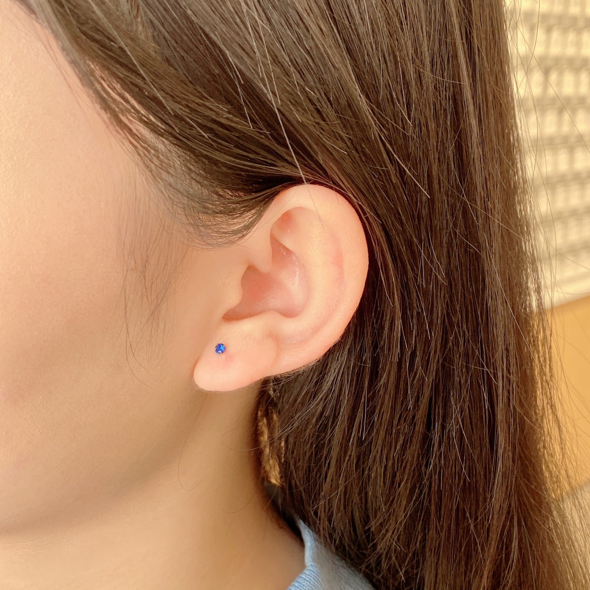 [Love Aura]Delicate Solitaire Earrings