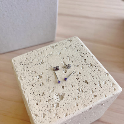 [Love Aura]Delicate Solitaire Earrings