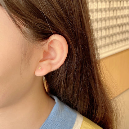 [Love Aura]Delicate Solitaire Earrings