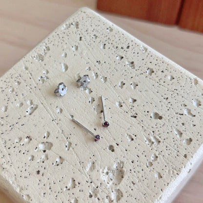 [Love Aura]Delicate Solitaire Earrings