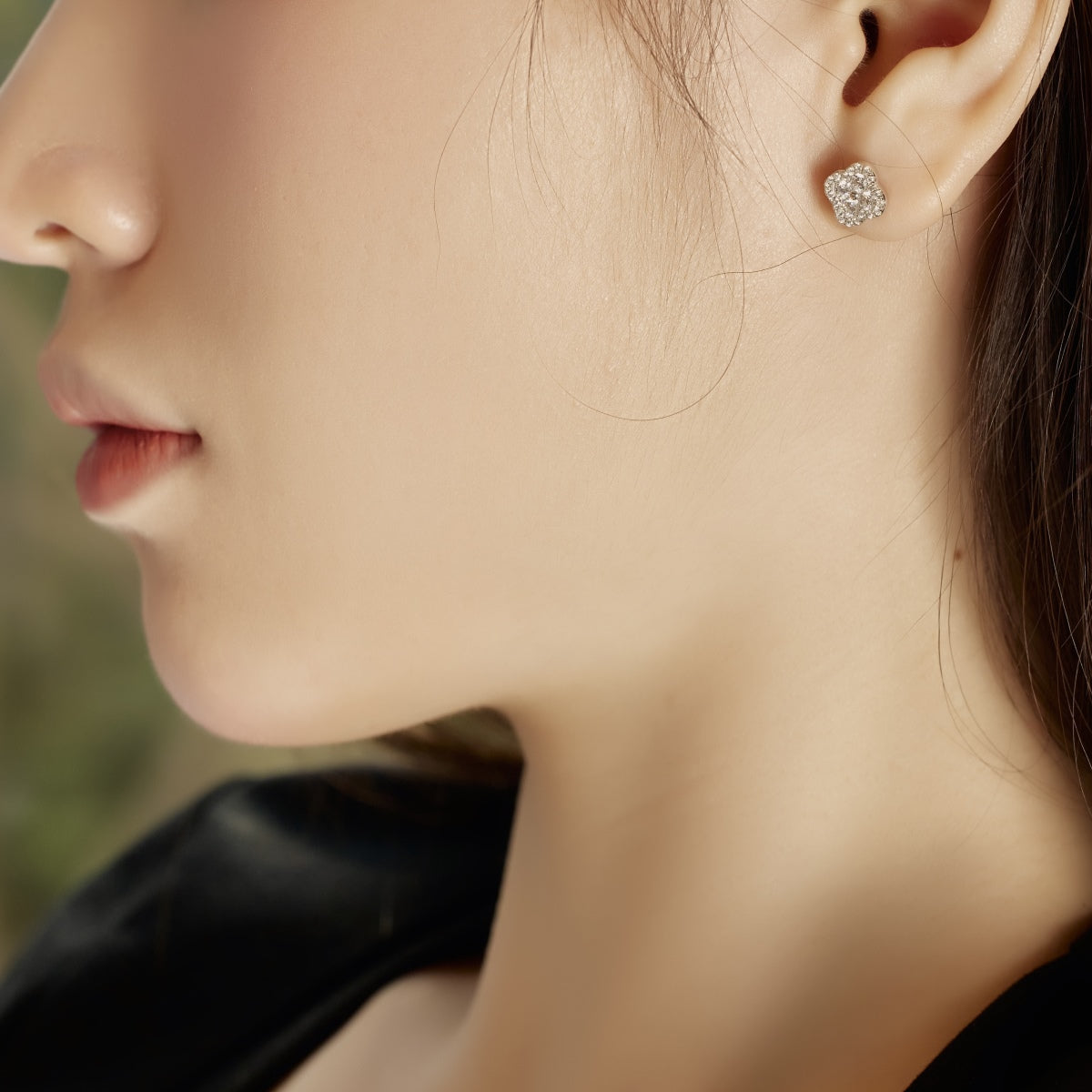 [Love Aura]Four-Leaf Clover Flower Shaped Earrings
