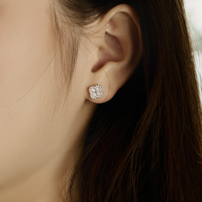 [Love Aura]Four-Leaf Clover Flower Shaped Earrings