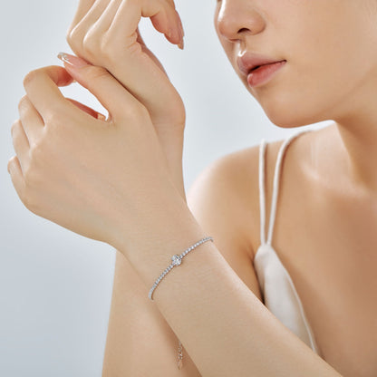 [Love Aura]0.75 Carat Exquisite Oval Cut Daily Bracelet