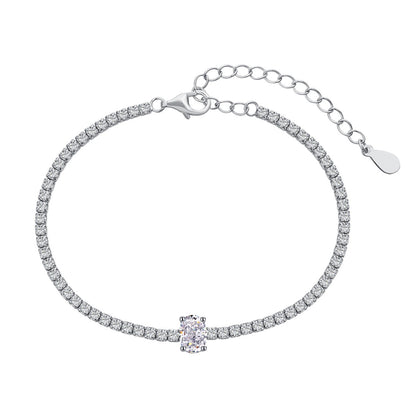 [Love Aura]0.75 Carat Exquisite Oval Cut Daily Bracelet