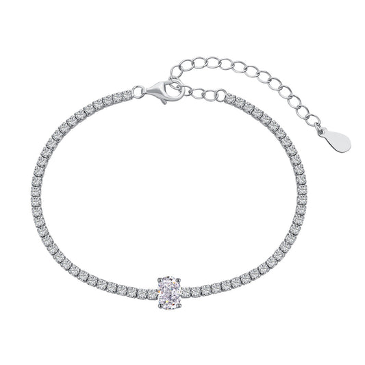 [Love Aura]0.75 Carat Exquisite Oval Cut Daily Bracelet