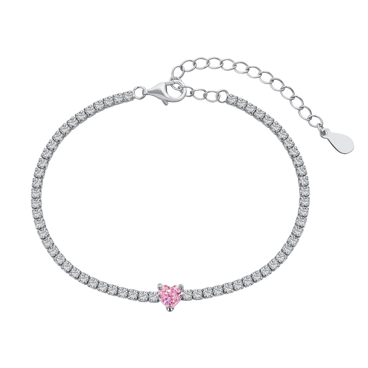 [Love Aura]0.5 Carat Elegant Romantic Heart Shape Lover Bracelet