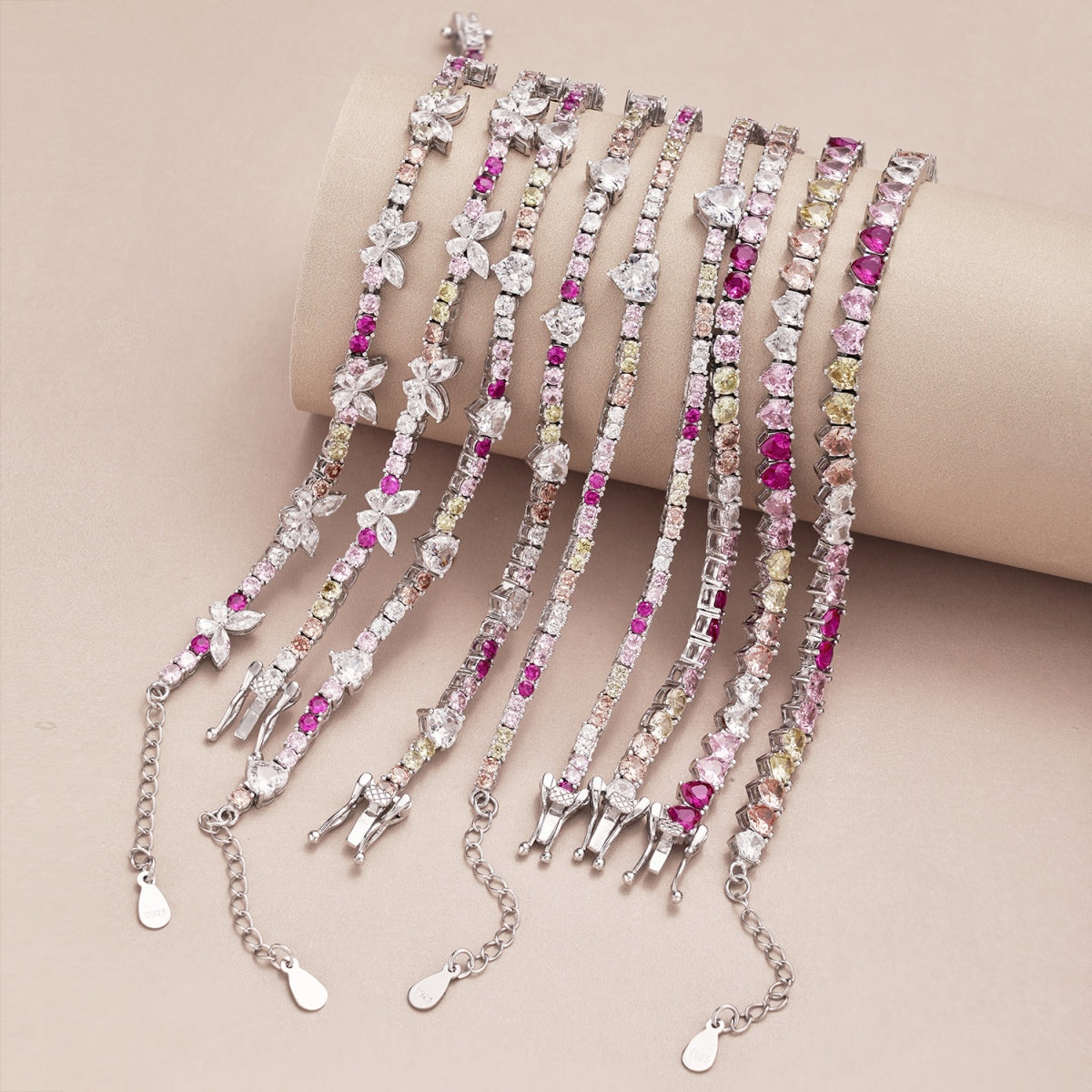 [Love Aura]Romantic Heart Shape Round Cut Lover Bracelet