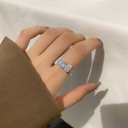 [Love Aura]2.0 Carat Scintillating Ornate Radiant Cut Party Ring