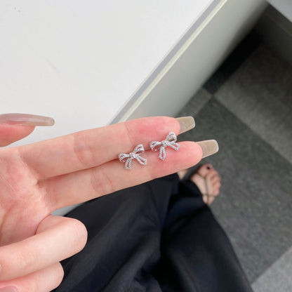 [Love Aura]Dainty Bow Shape Earrings