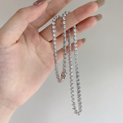 [Love Aura]Ornate Heart Cut Tennis Necklace