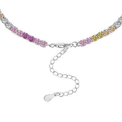 [Love Aura]Delicate Colorful Tennis Necklace