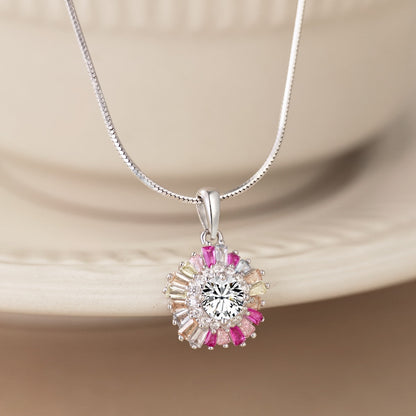 [Love Aura]Charming Flower Colorful Necklace