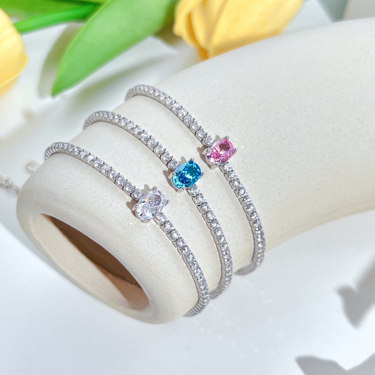 [Love Aura]0.75 Carat Exquisite Oval Cut Daily Bracelet