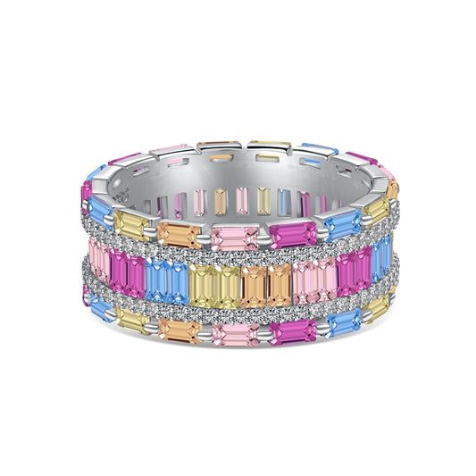 [Love Aura]Dazzling Colorful Radiant Cut Party Ring